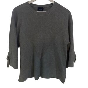 Cliche mixed knit pattern wool blend pullover crew neck sweater medium